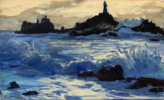 Nicholas Romeril, Corbiere Lighthouse, Jersey seascape