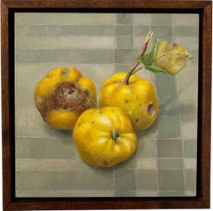 Val Archer, Still life of Quinces on a table cloth