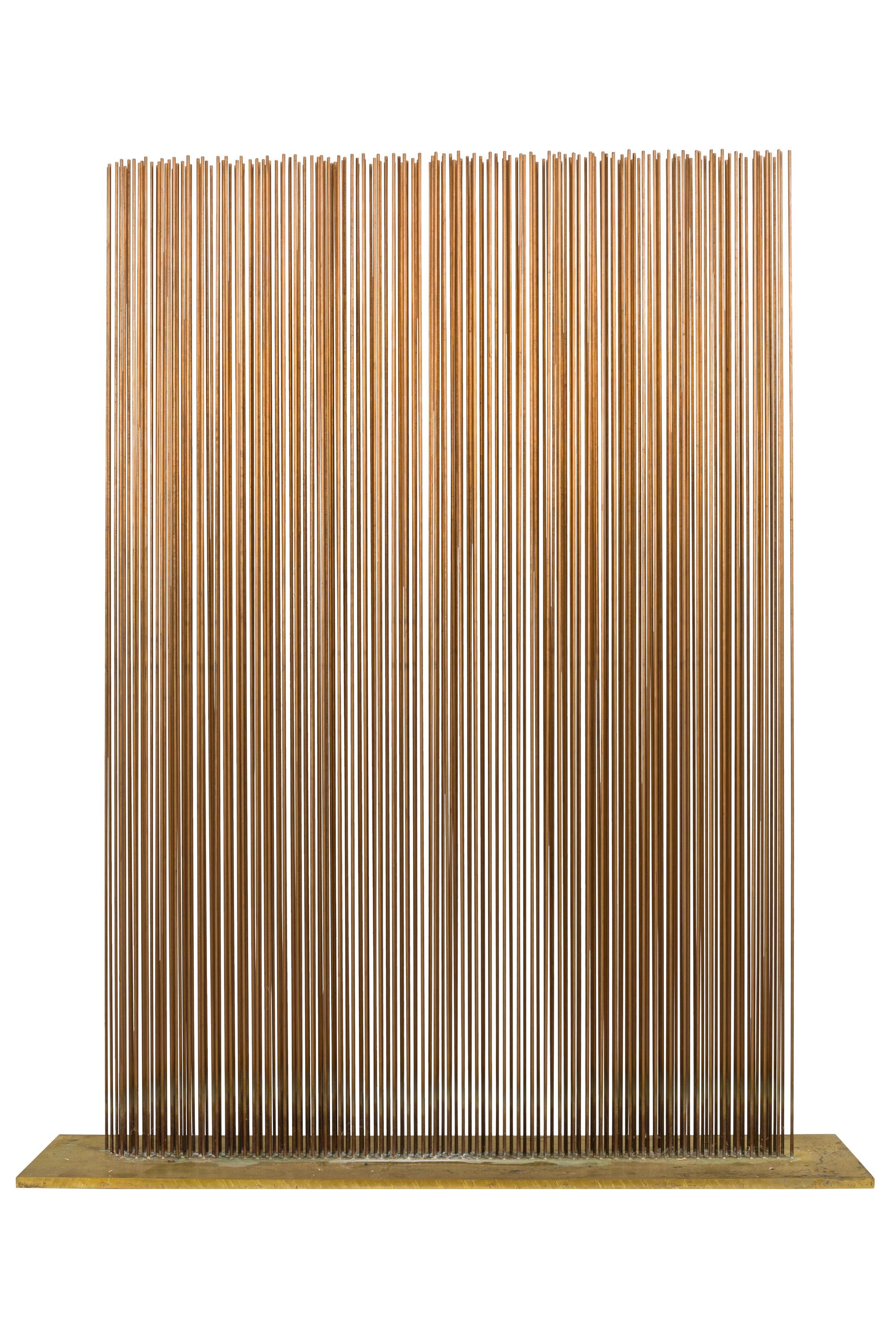 American Val Bertoia Linear Four-Row Copper and Brass Sonambient Sculpture, USA 2018