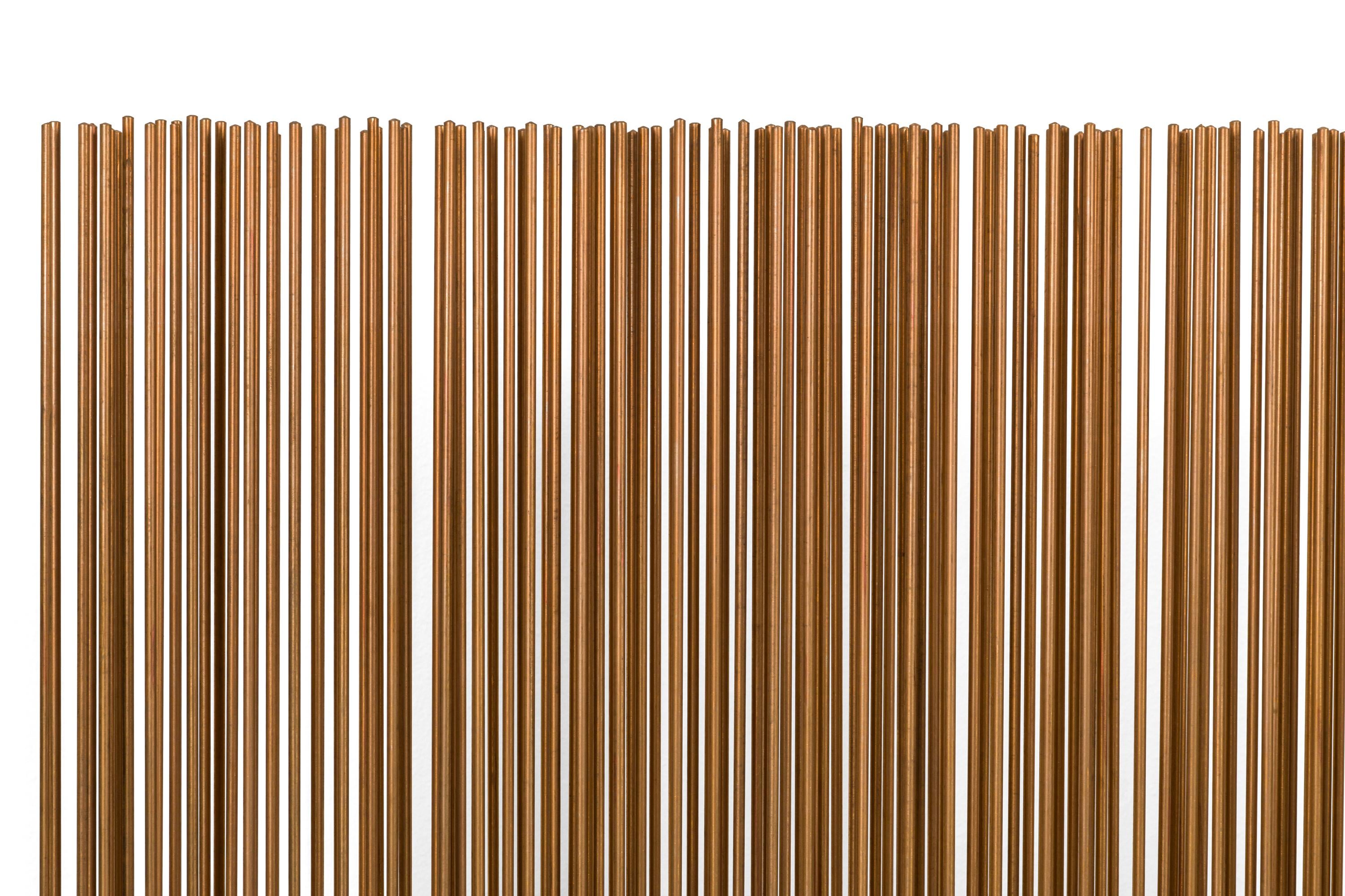 Val Bertoia Linear Four-Row Copper and Brass Sonambient Sculpture, USA 2018 In Good Condition In New York, NY