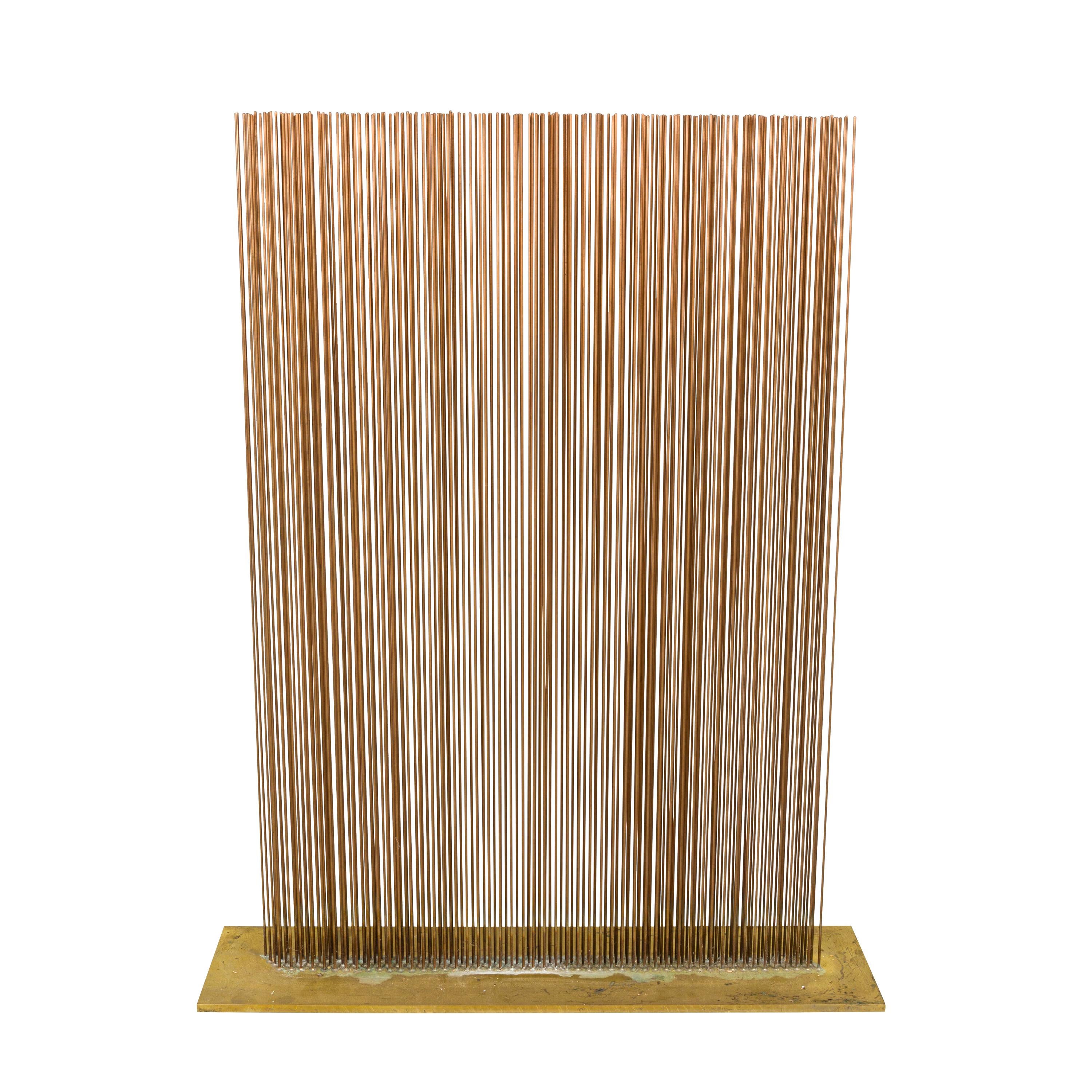 Val Bertoia Linear Four-Row Copper and Brass Sonambient Sculpture, USA 2018