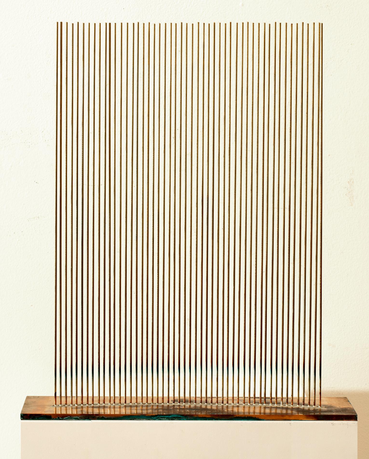Val Bertoia Abstract Sculpture - 50 Rods on a Curve