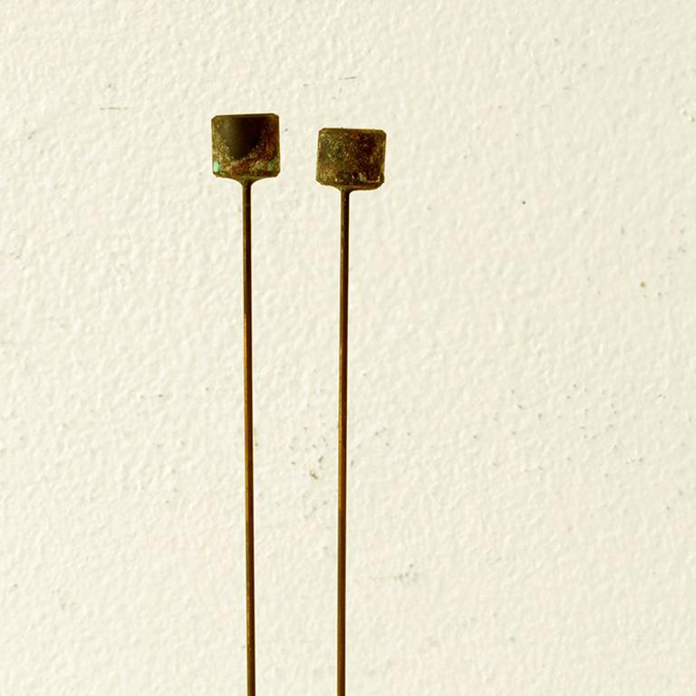 Small 2 Rods - Abstract Sculpture by Val Bertoia