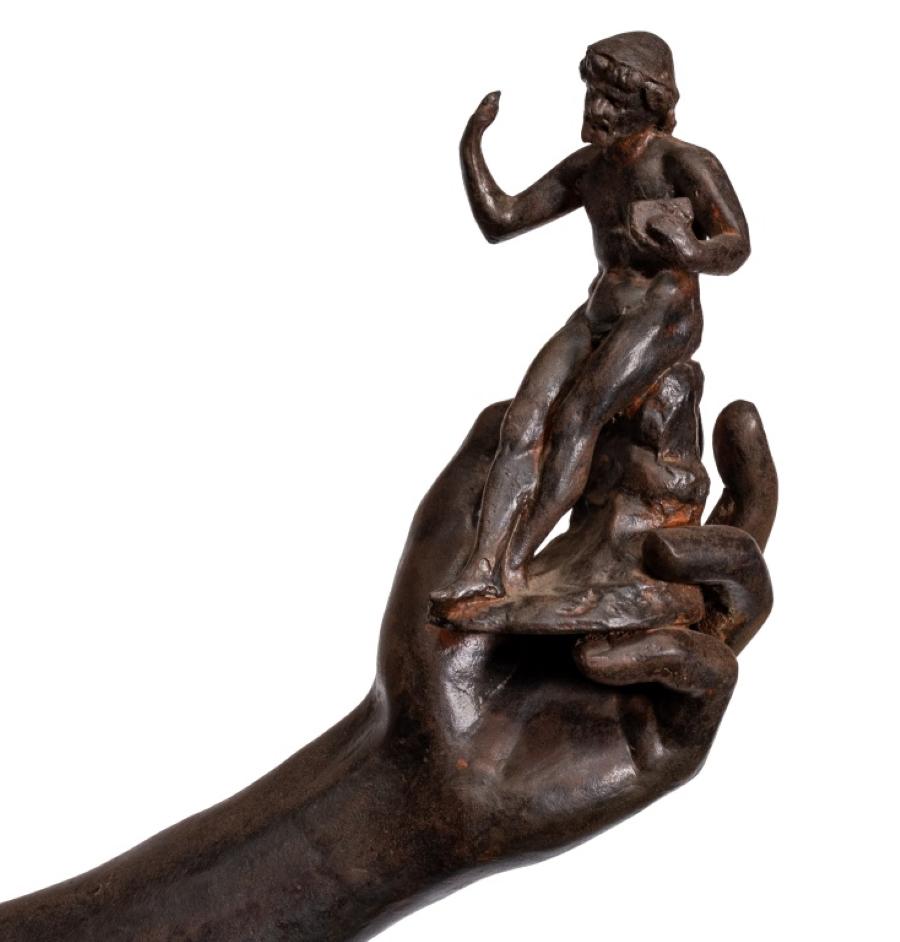 Escultura de hierro fundido Val D'Osne sobre pedestal de piedra Francés en venta