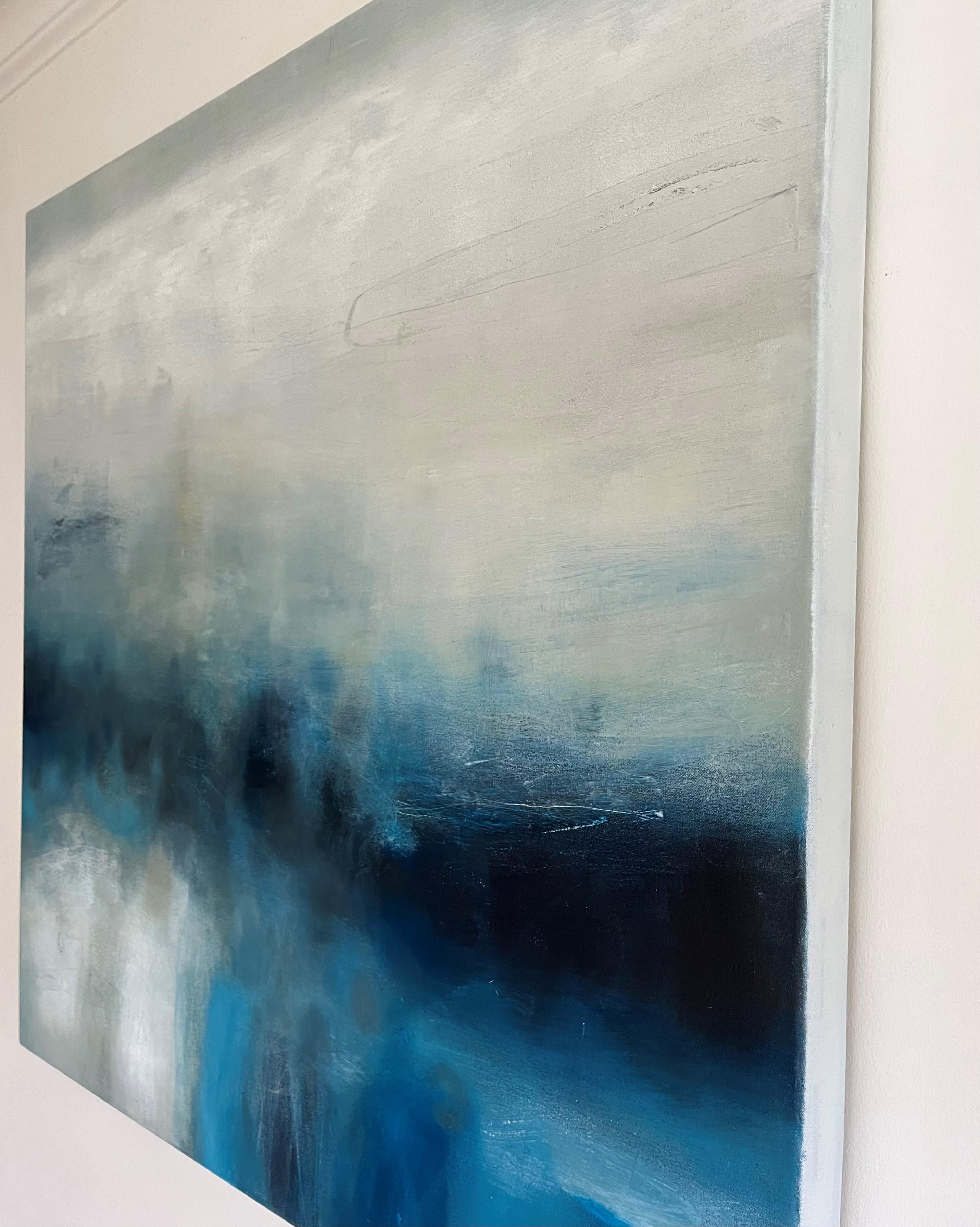 Being III - pittura astratta ad olio e cera di tipo onirico - Painting di Val Hudson