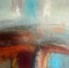 Clearing - dreamlike oil and wax abstract painting