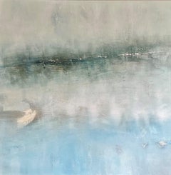 Liminal I - pittura astratta ad olio e cera di tipo onirico