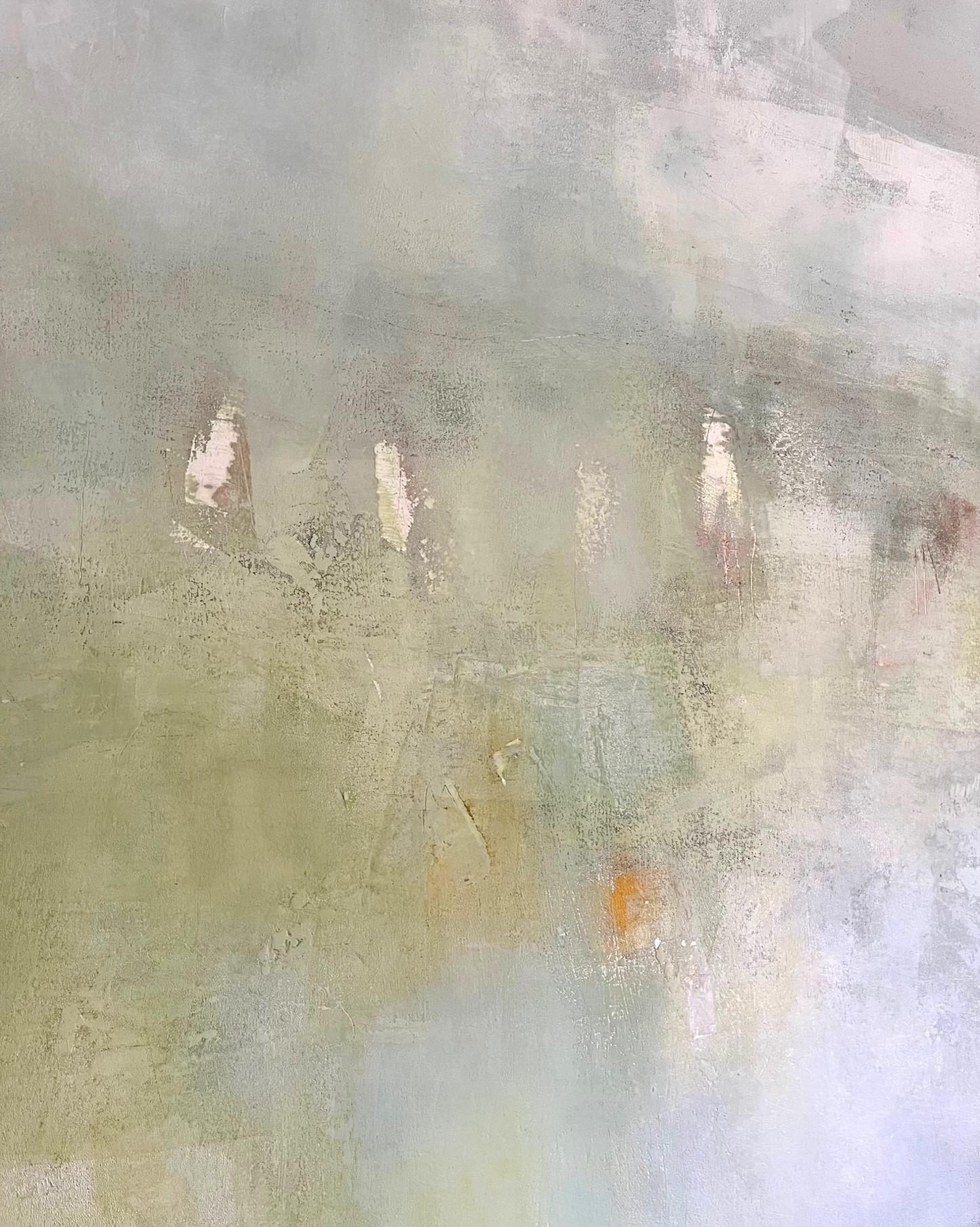 Liminal II - pittura astratta onirica a olio e cera - Painting Contemporaneo di Val Hudson