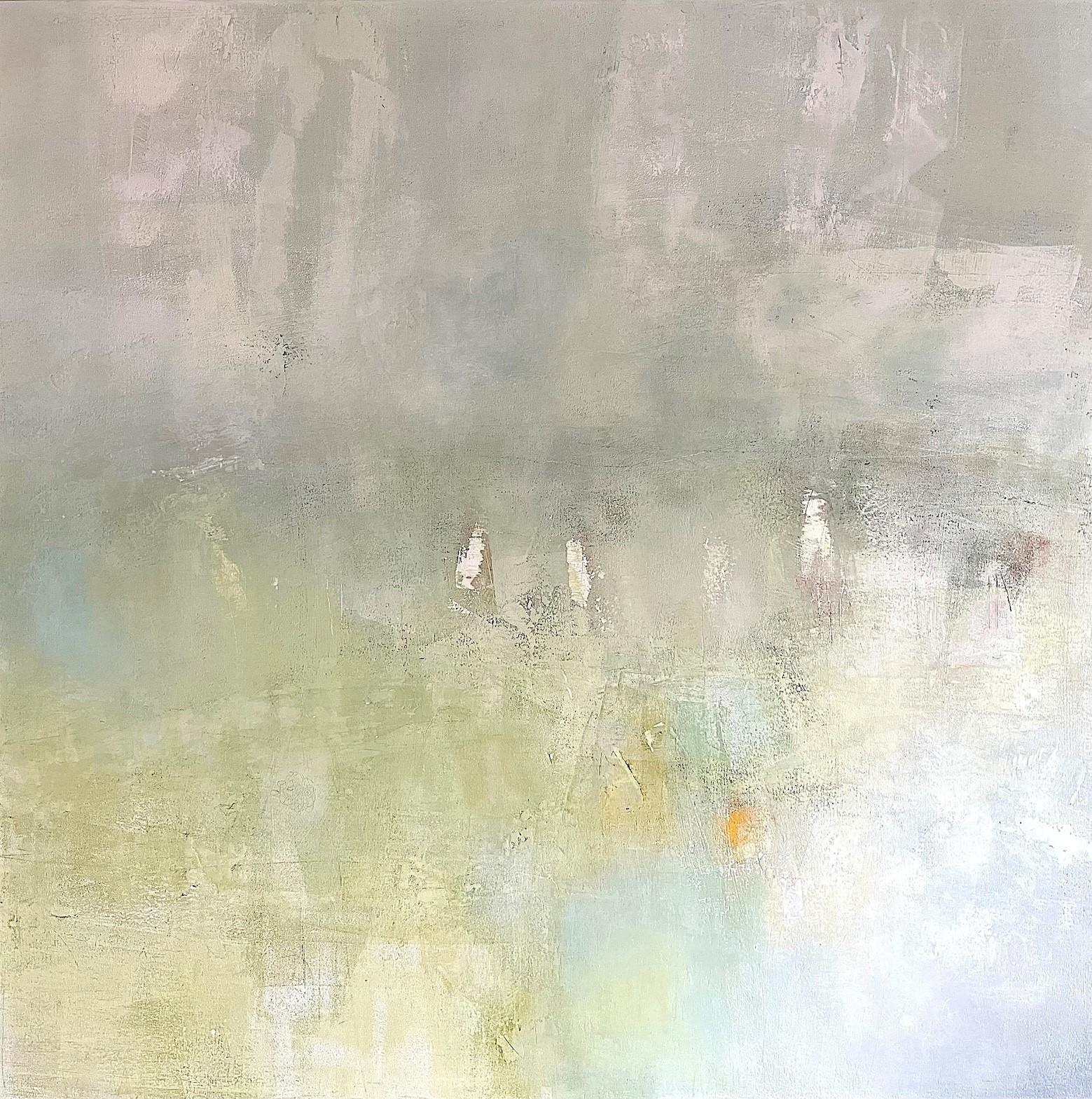 Abstract Painting di Val Hudson - Liminal II - pittura astratta onirica a olio e cera