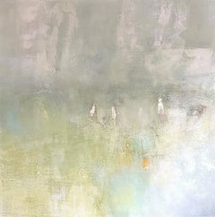 Liminal II - pittura astratta onirica a olio e cera