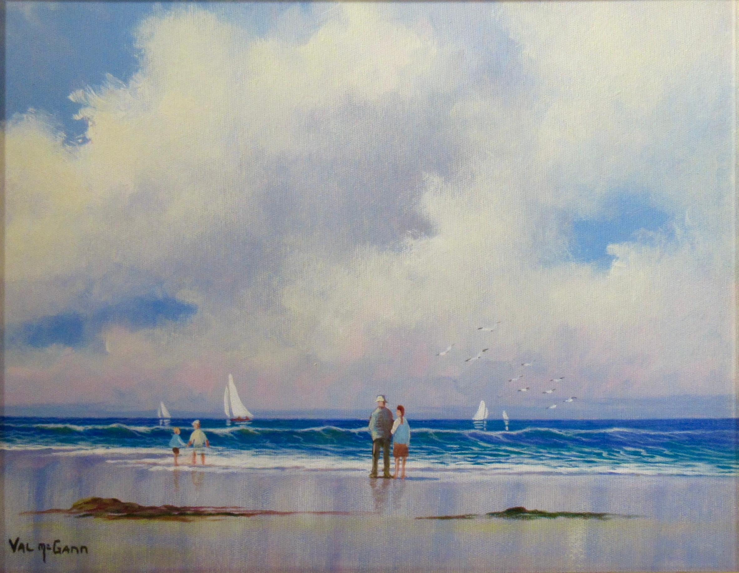 Ebb Tide, Kennebunport, Maine - Painting by Val McGann