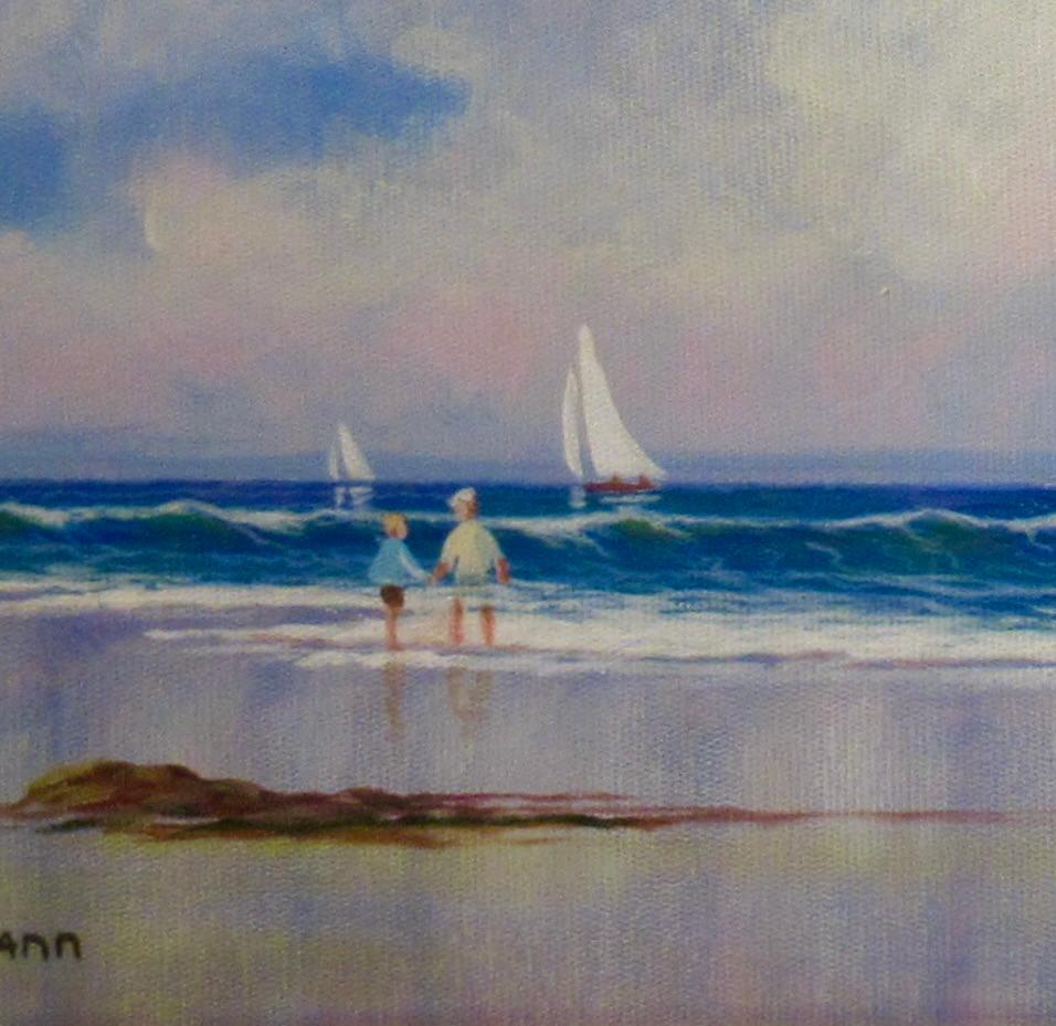 Ebb Tide, Kennebunport, Maine - Realist Painting by Val McGann