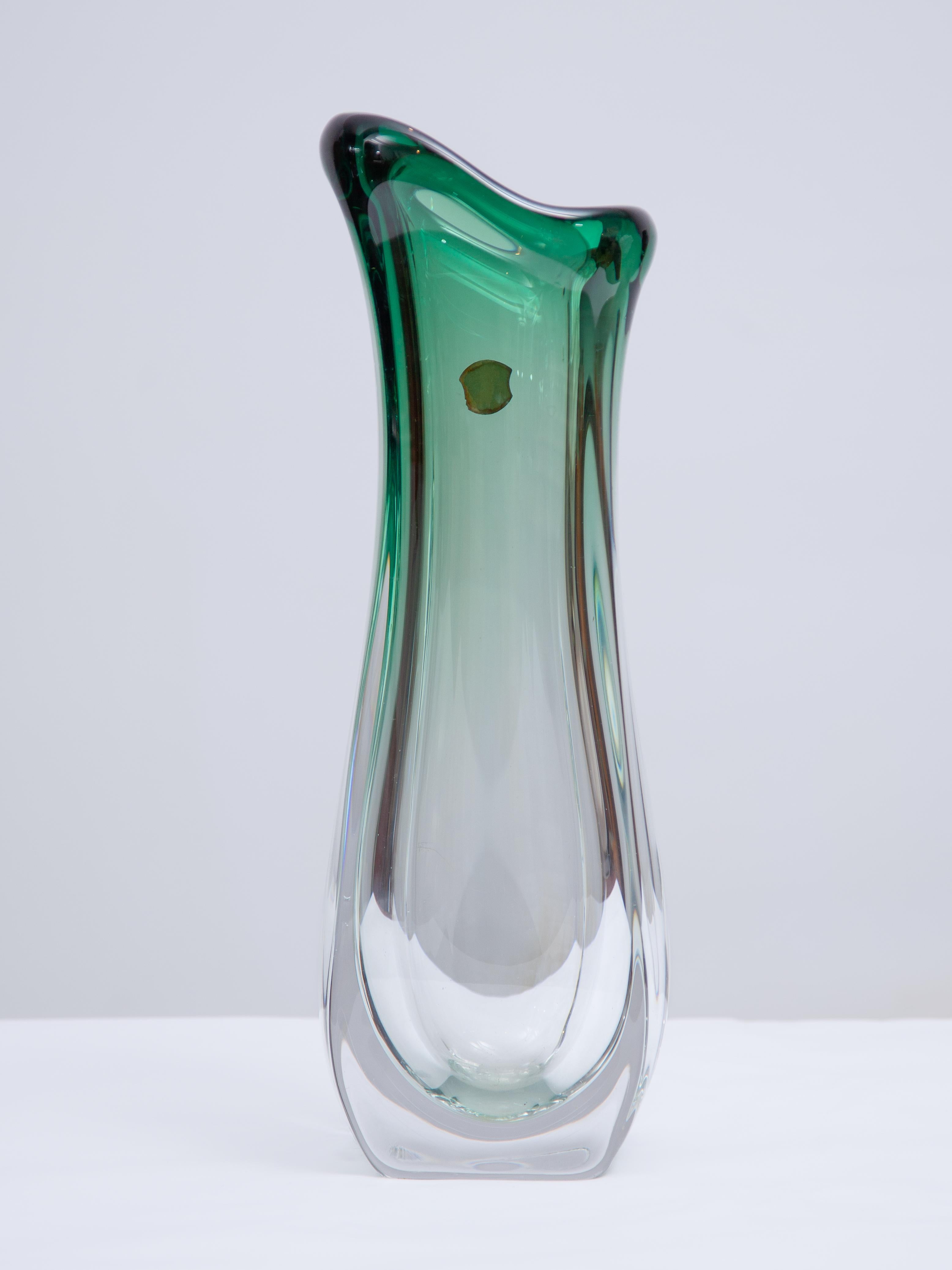 Val Saint Lamber Pieza de Cristal Jarrón único Años 60 Hecho a mano en venta