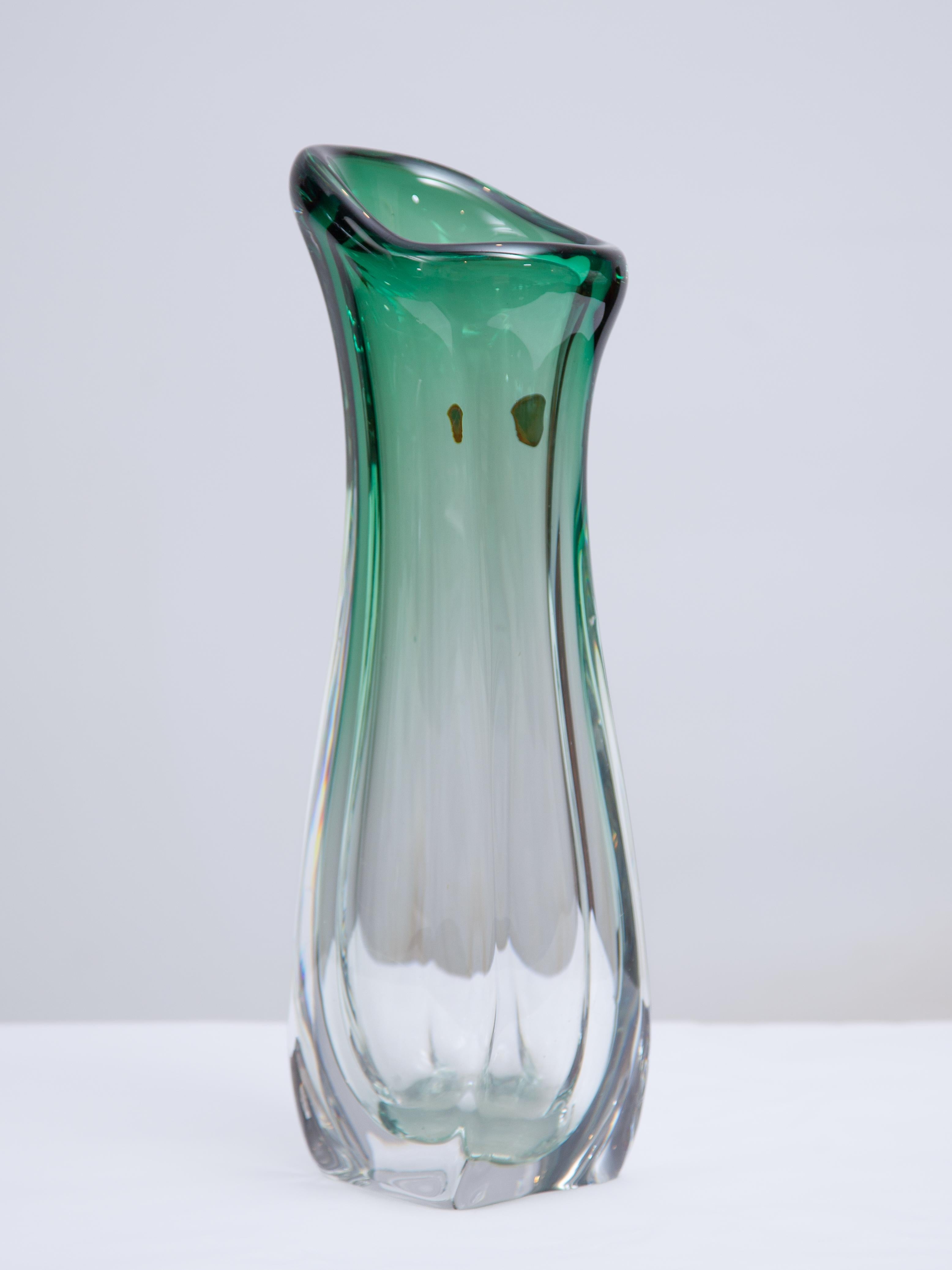 Val Saint Lamber Pieza de Cristal Jarrón único Años 60 en Bueno estado para la venta en Antwerp, BE