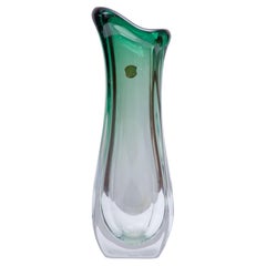 Val Saint-Lamber Grande vaso in vetro verde, anni '60