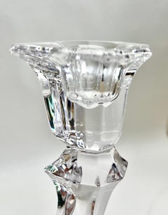 Val Saint Lambert, 5 Arms Crystal Candlestick, 1930s, Belgium