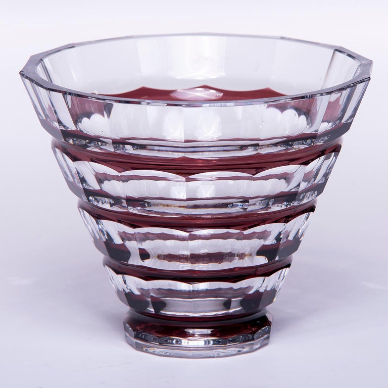 Val Saint Lambert Art Deco Cone Form Vase For Sale At 1stdibs