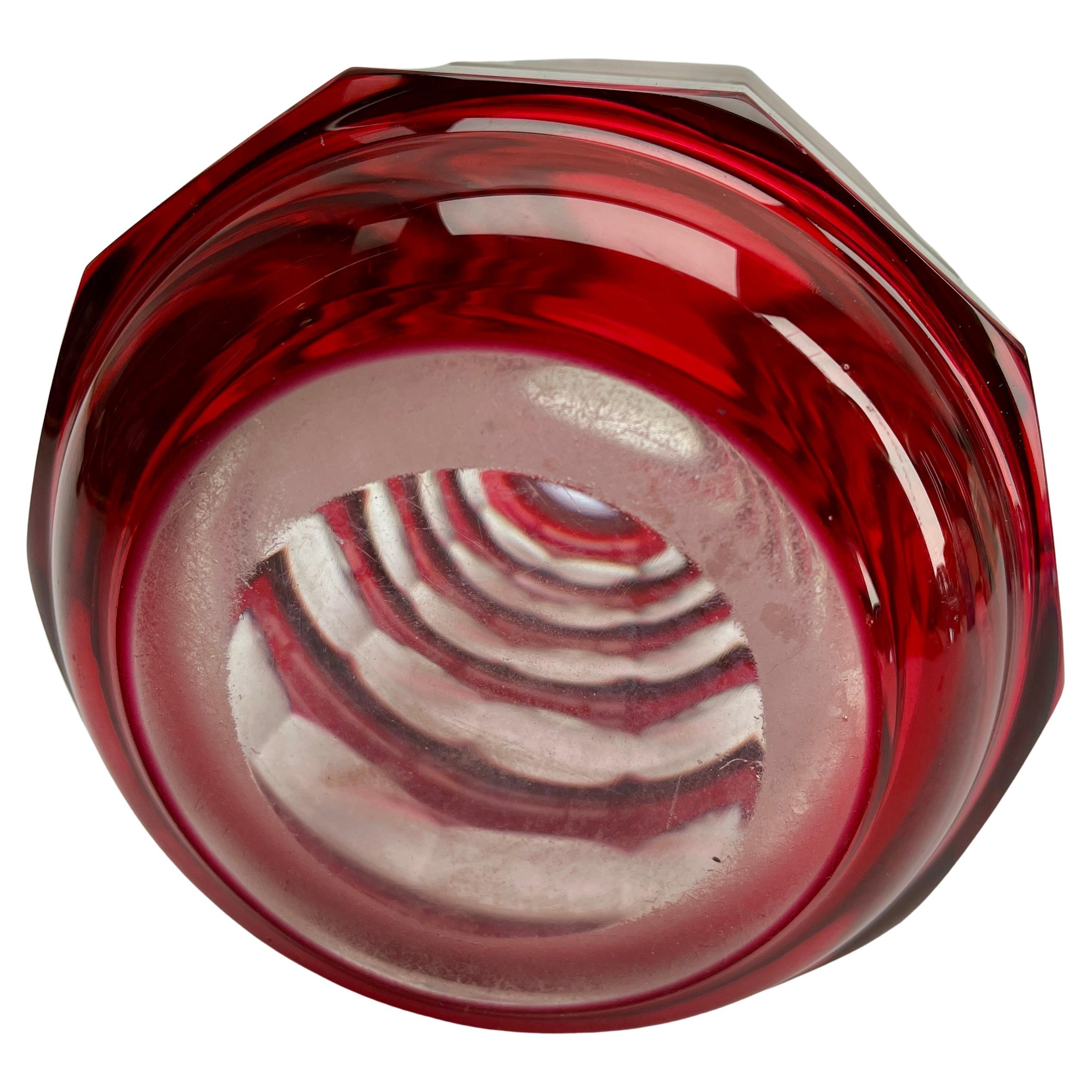 Jarrón de cristal art déco Val Saint Lambert, años 50 Cristal en venta