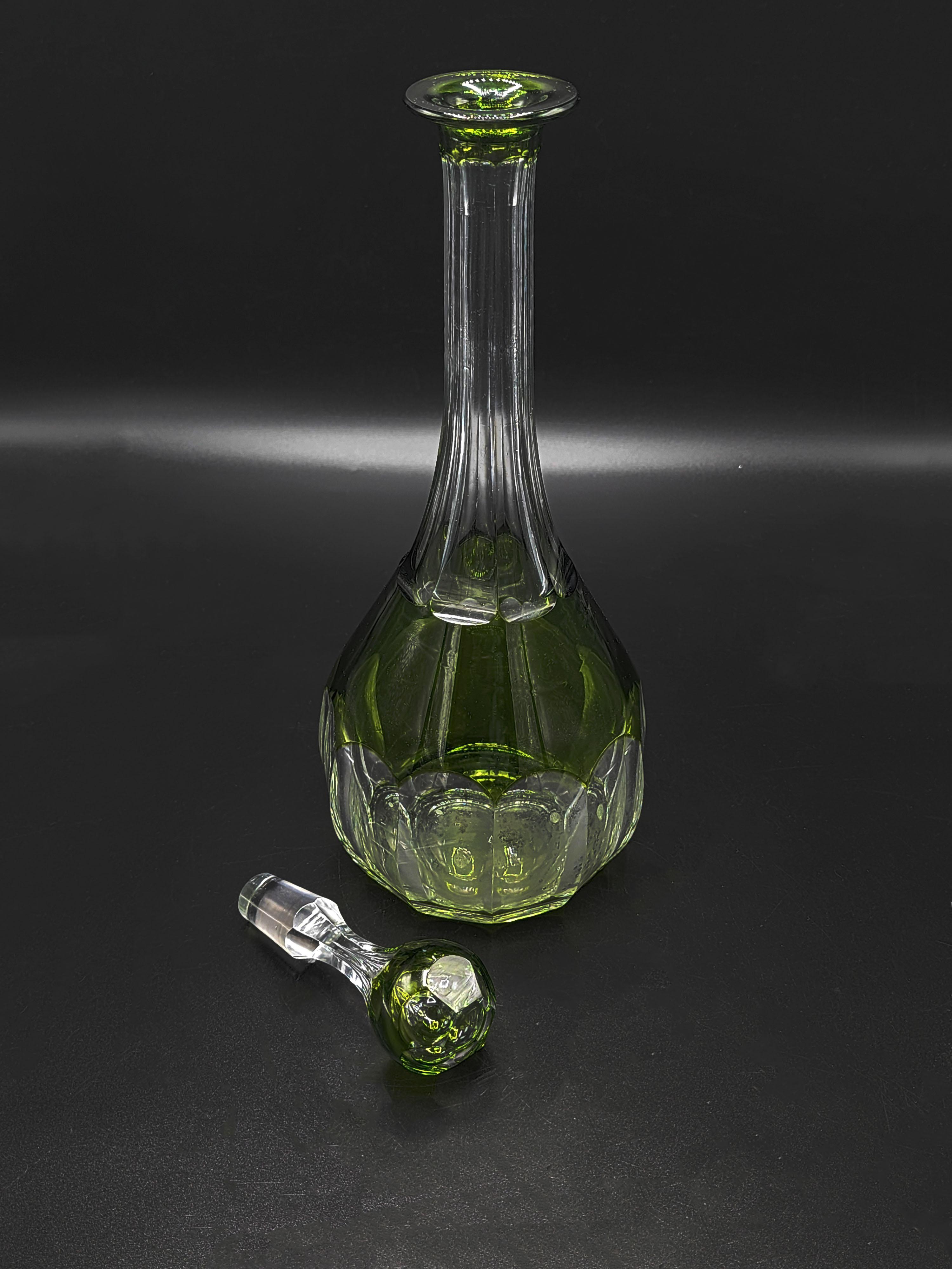 Set di decanter in vetro Art Deco con bicchieri di Val Saint Lambert In condizioni buone in vendita a Autonomous City Buenos Aires, CABA