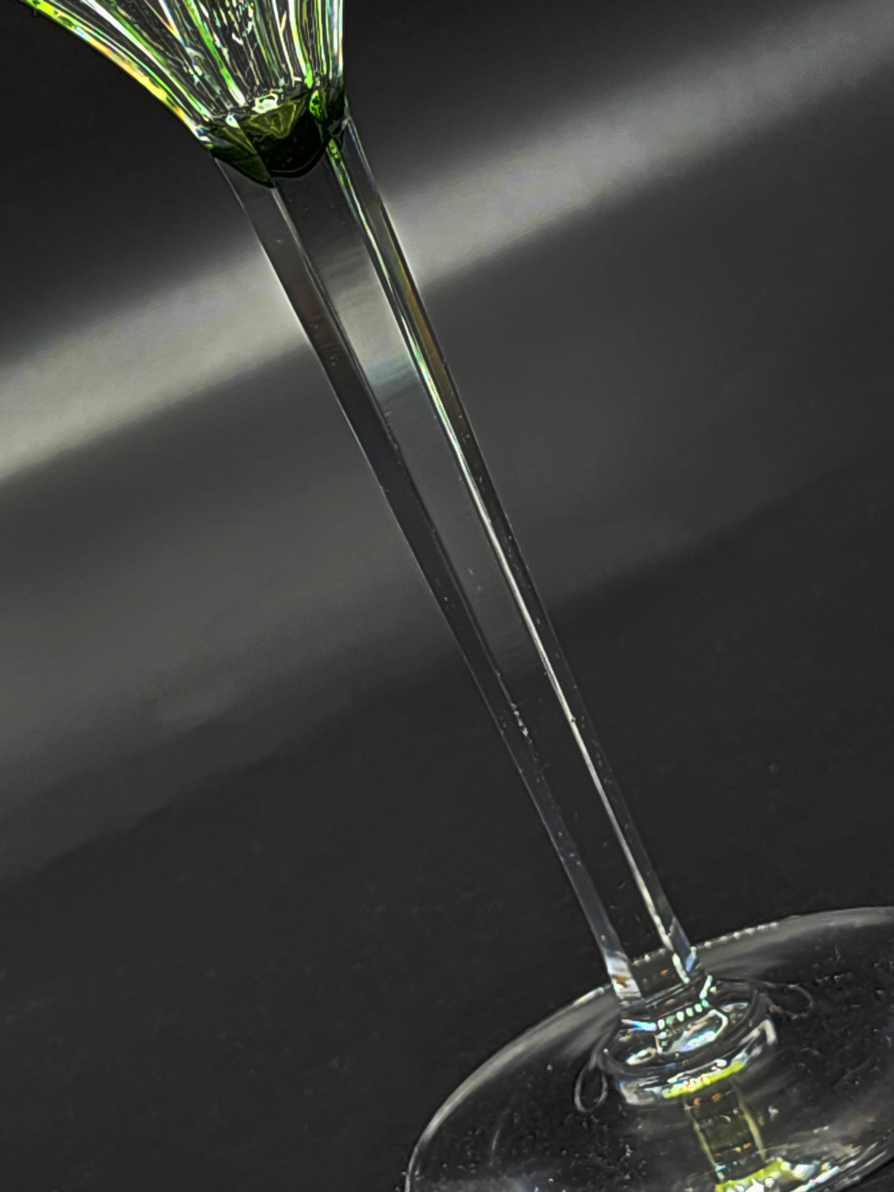 Set di decanter in vetro Art Deco con bicchieri di Val Saint Lambert in vendita 1