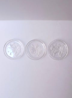 Val Saint Lambert Belgian Crystal Cocktail Drinks Coasters