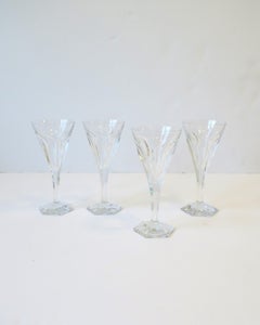 Val Saint Lambert Belgian Crystal Wine or Cocktail Glasses, Set of 4
