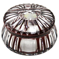 Val Saint Lambert Bomboniere, Crystal Cut-to-Clear, with Grille
