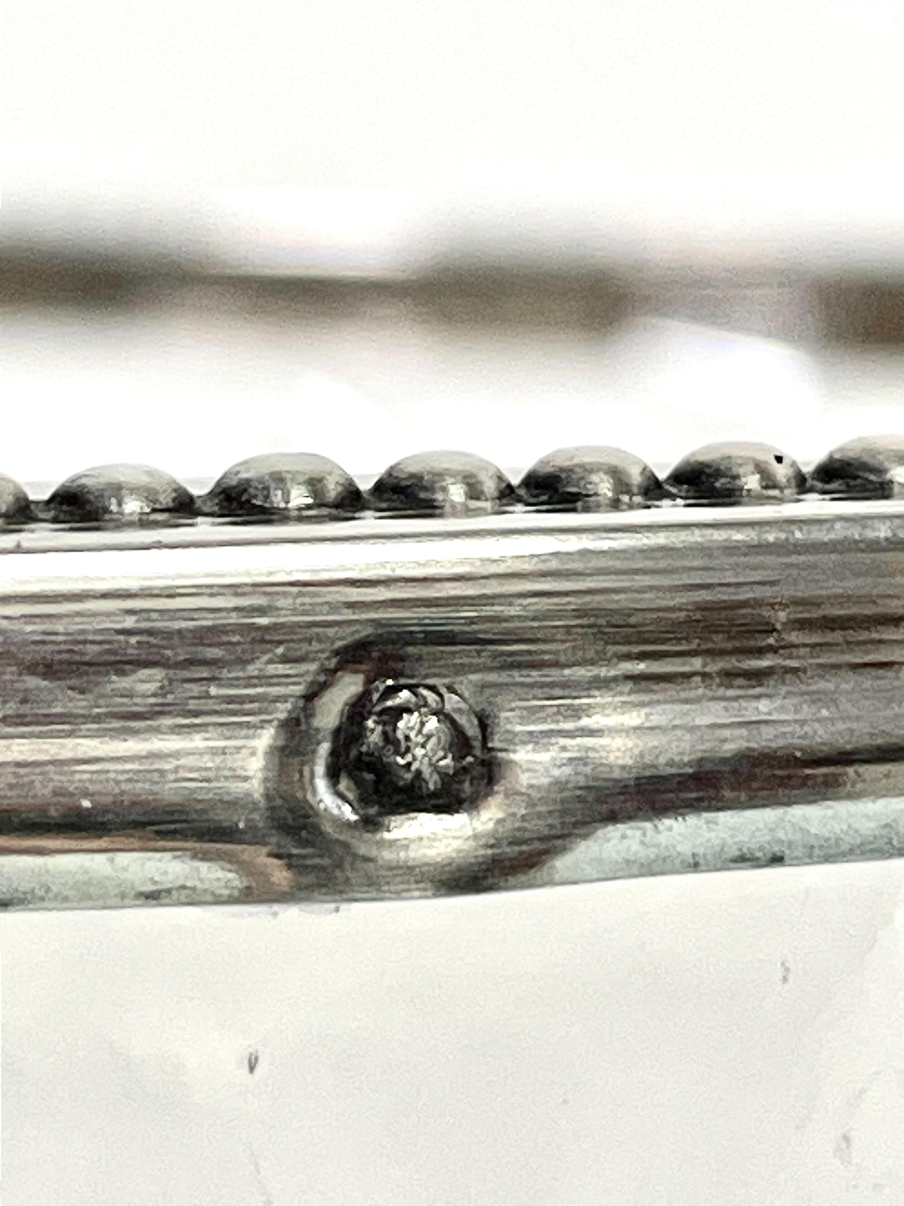 Cuenco Val Saint Lambert montado en cristal y plata de ley - Firmado, circa años 20 en venta 5