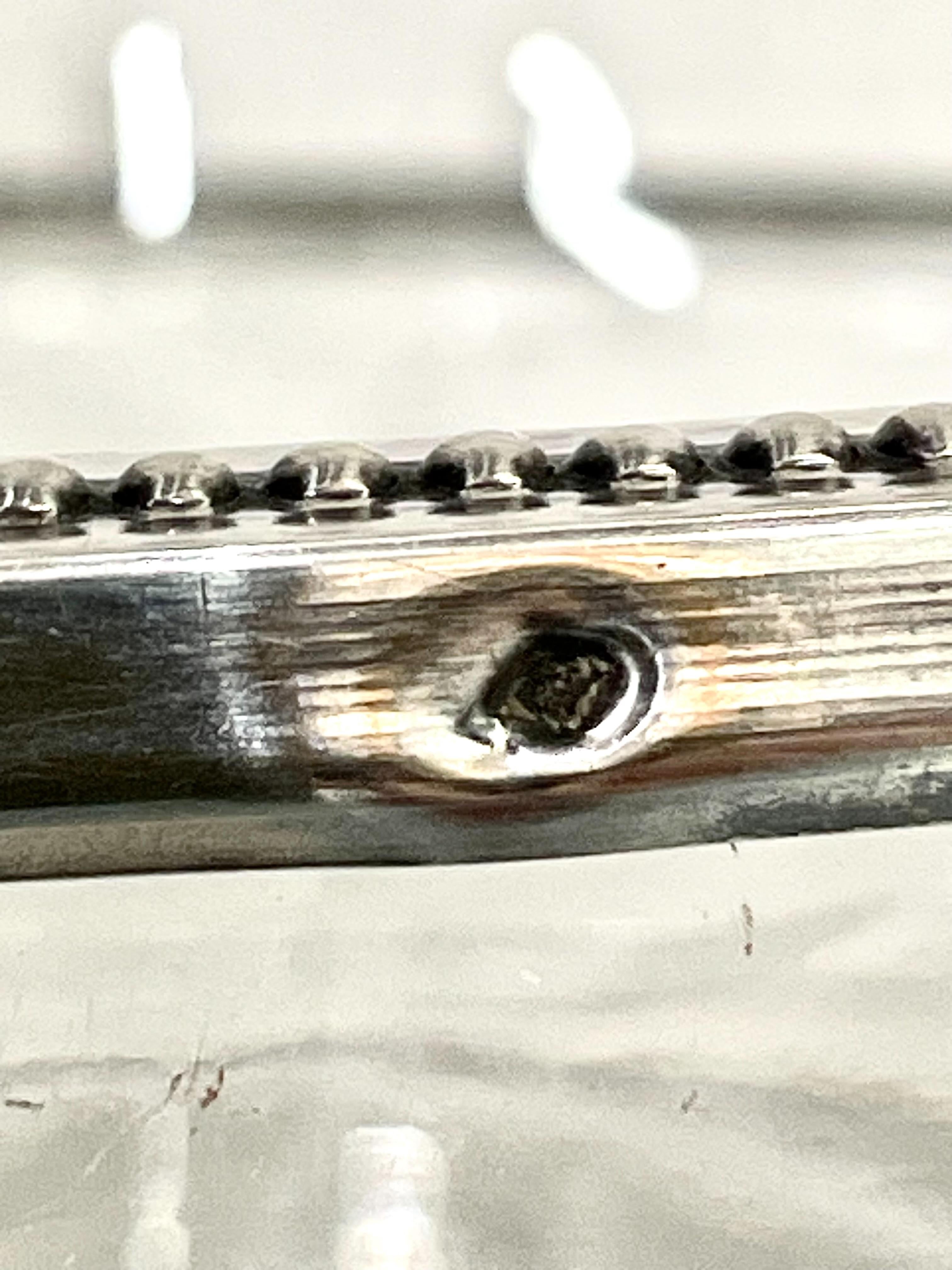Cuenco Val Saint Lambert montado en cristal y plata de ley - Firmado, circa años 20 en venta 3