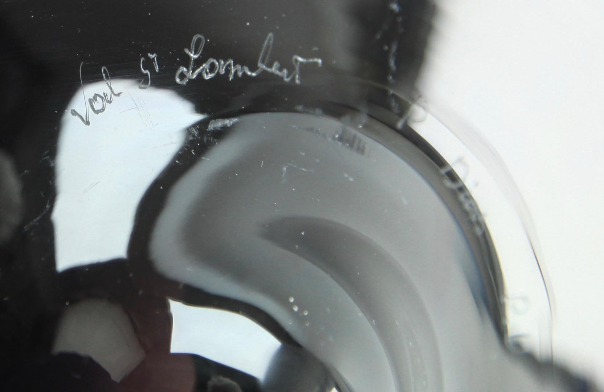 Val Saint Lambert Crystal Coupe P Dias PU 'piece unique' Cut to Clear Signed For Sale 9