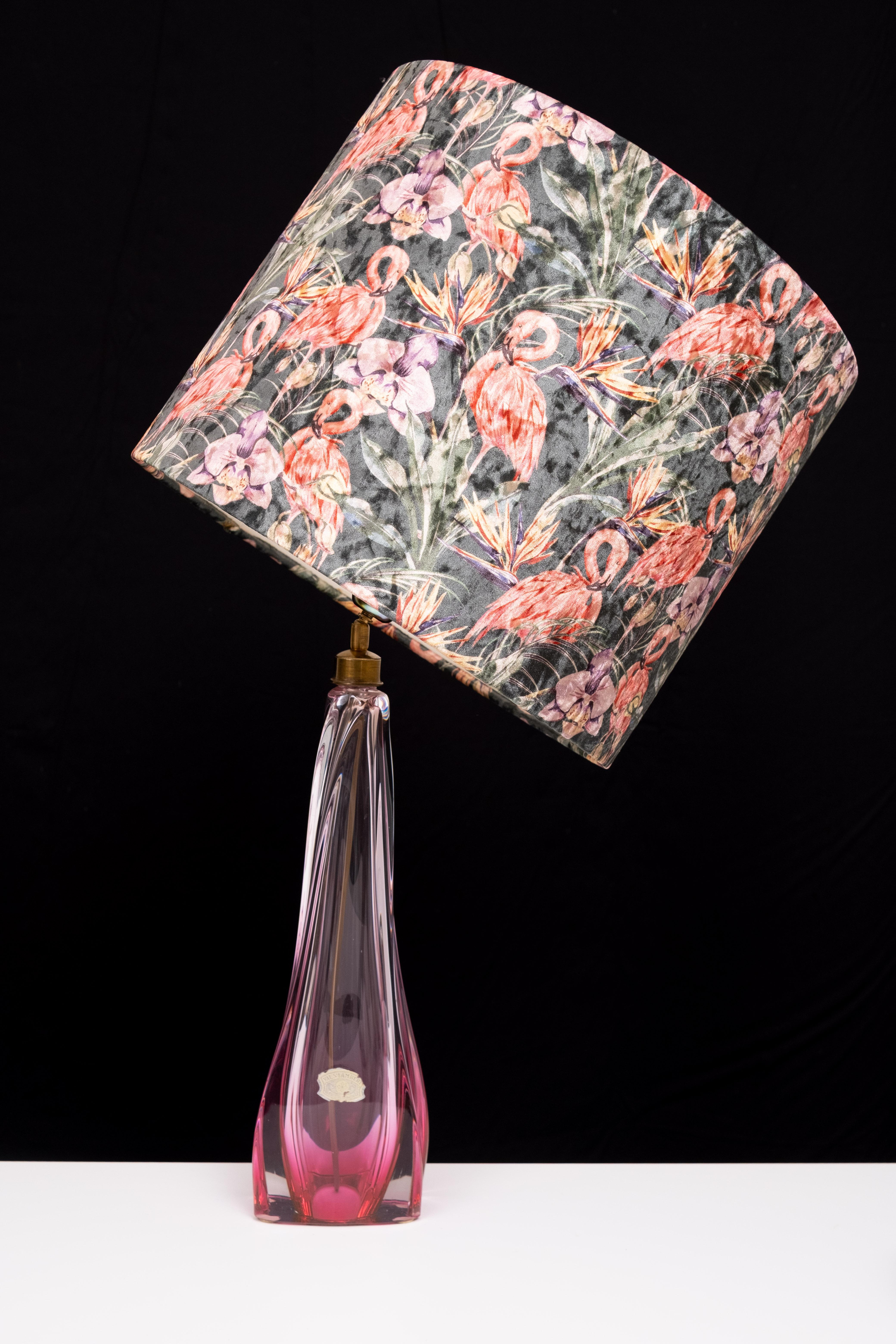 Val saint Lambert Crystal Glass Table lamp 1960s Belgium For Sale 6