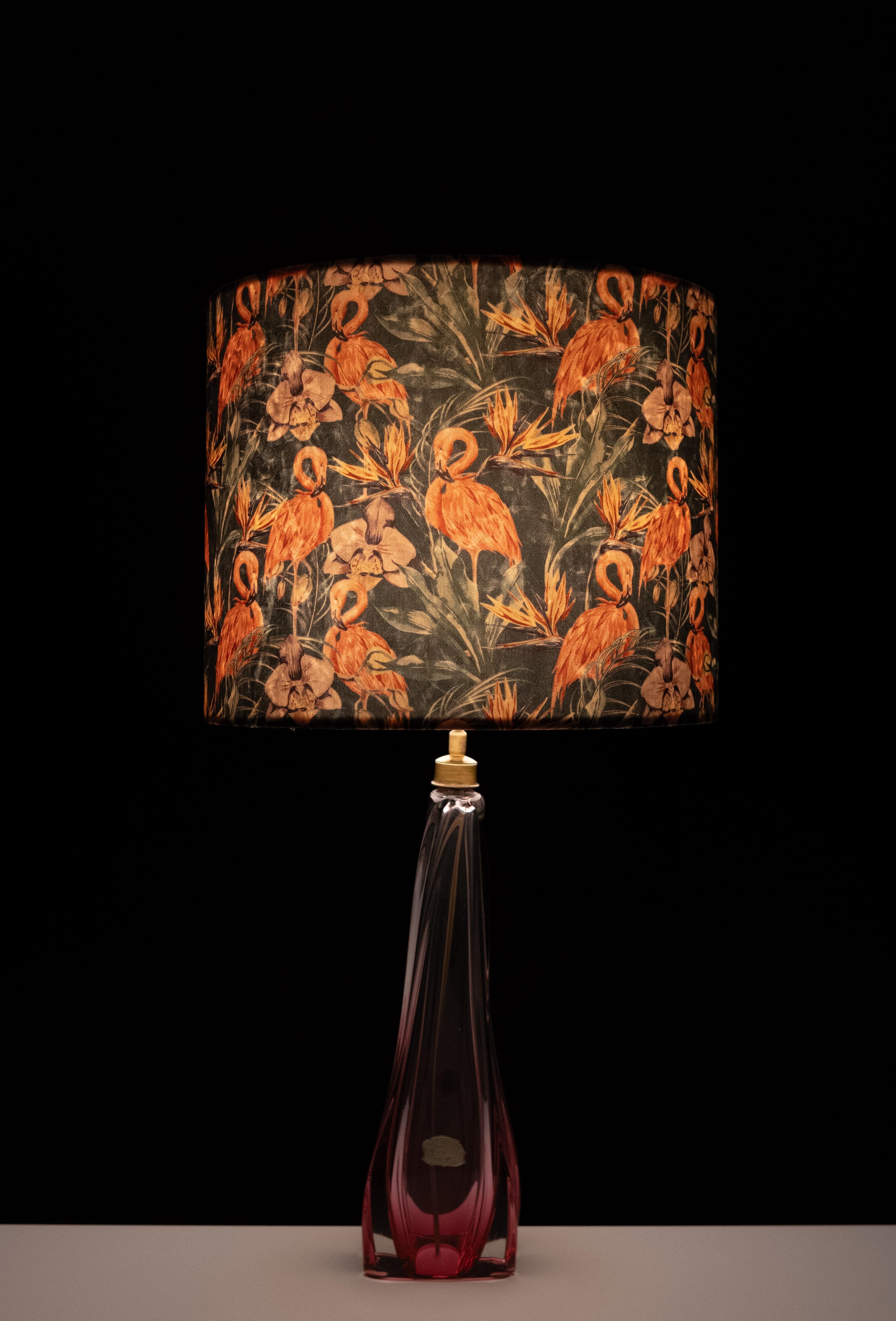 Val saint Lambert Crystal Glass Table lamp 1960s Belgium For Sale 7