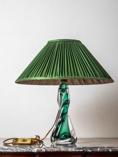Lampe en cristal Val Saint Lambert. Marqué