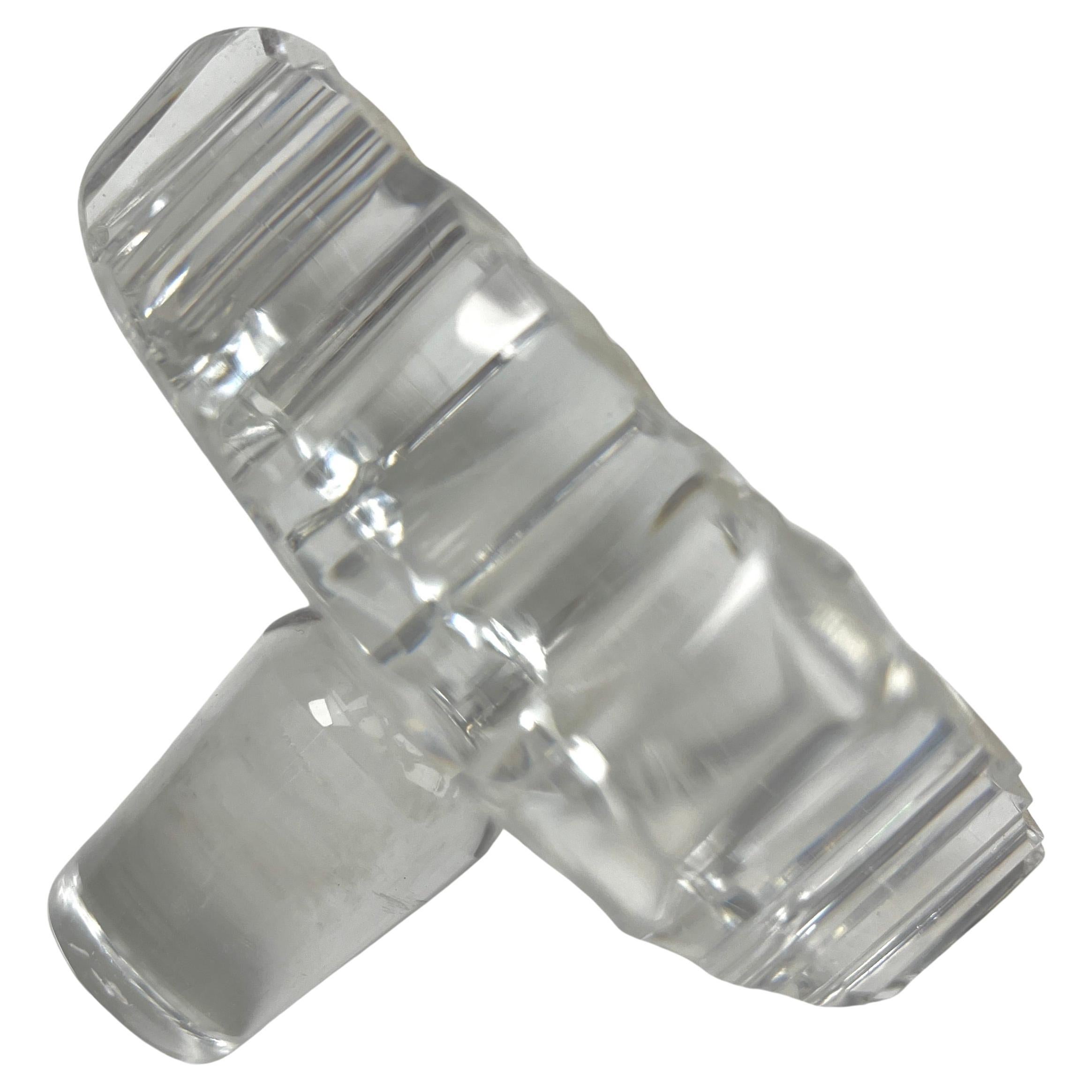 Juego de 3 piezas de cristal Val Saint Lambert, Bélgica, en buen estado, años 50 en venta 3