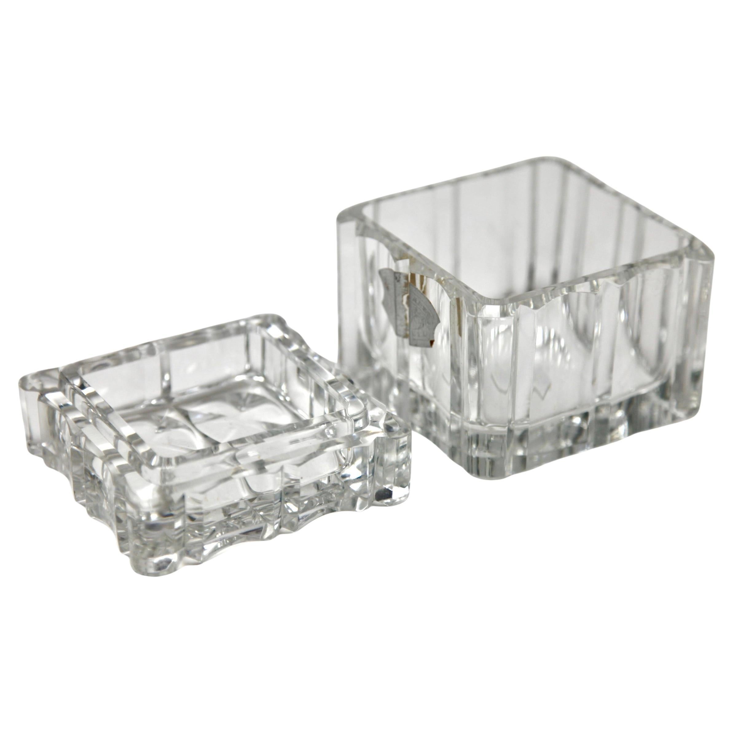 Mid-20th Century Val Saint Lambert Crystal Set of 3, Belgium in Good Condition, 1950s For Sale