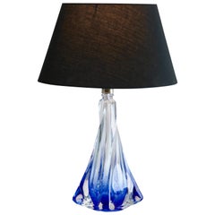 Val Saint Lambert Crystal Table Lamp, Excellent Condition