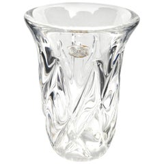 Val Saint Lambert Crystal Vase, Belgium in Excellent Condition, 1950s