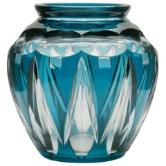 Val Saint Lambert Crystal Vase Charles Graffart Cut-to-clear Val Saint Lambert Crystal Vase Charles Graffart Cut-to-clear