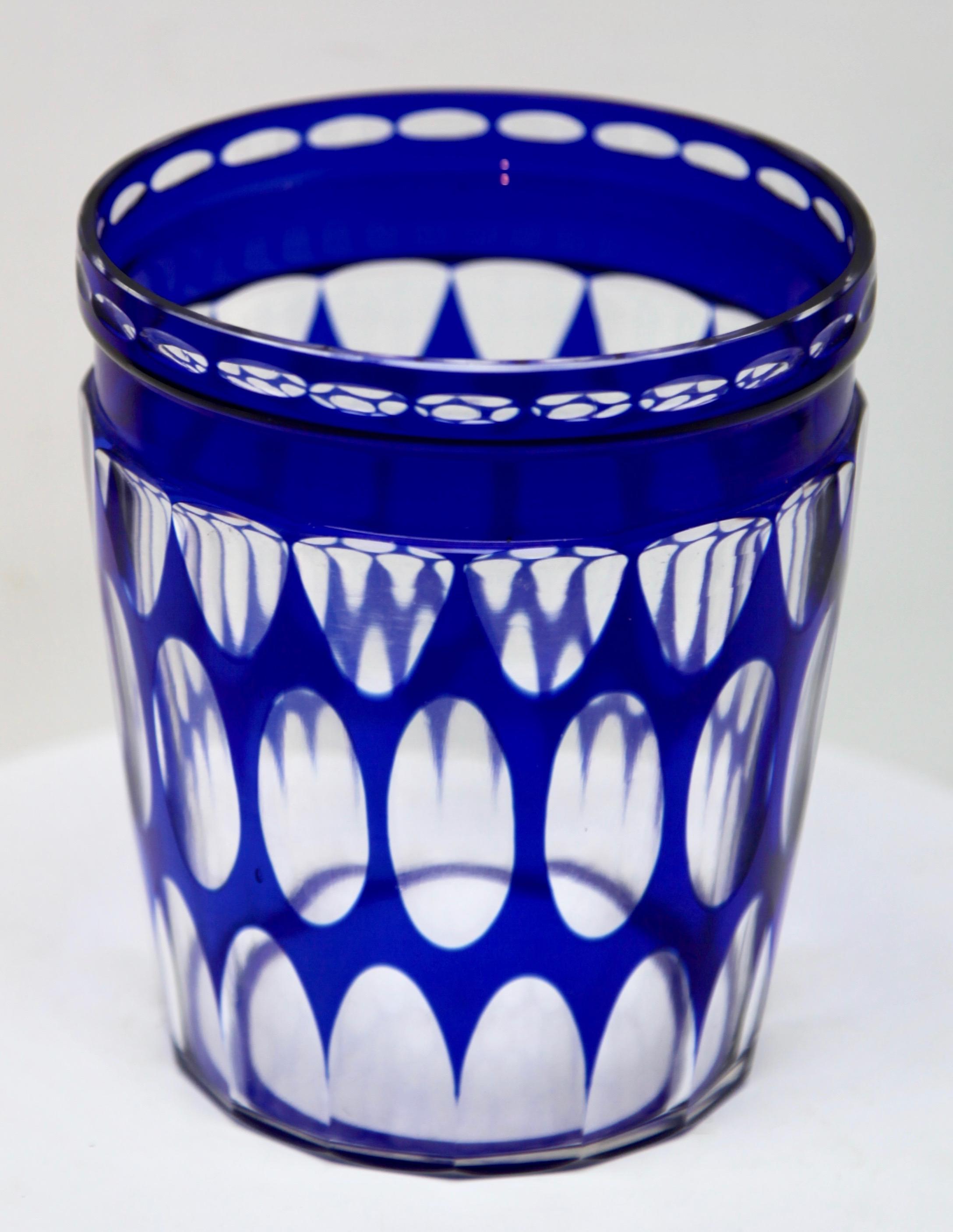 Art Deco Val Saint Lambert Crystal Vase Cut to Clear, 1950s