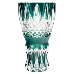 Val Saint Lambert Crystal Vase, early 20th Century, Napoleon III Style.
