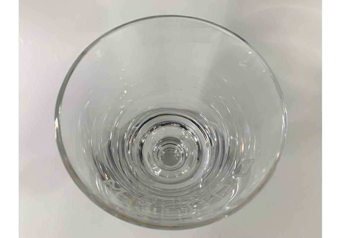 Val Saint Lambert Crystal W.W.F.C.G.A. Lidded Compote Trophy Cup For Sale 3