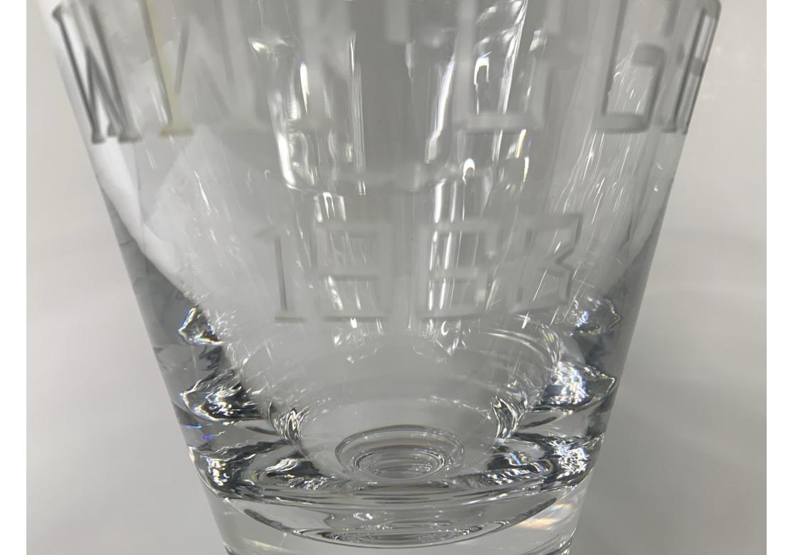 Val St Lambert optic crystal lidded compote trophy cup from 1963 awarded from Women's Westchester Fairfield County Golf Assoc. Signed Val St Lambert on verso.

Dimensions: 5 1/2