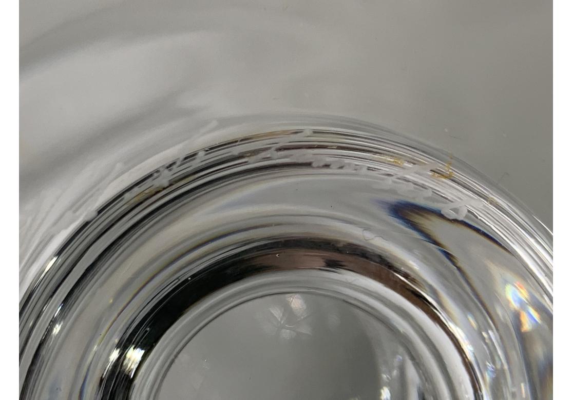 Val Saint Lambert Crystal W.W.F.C.G.A. Lidded Compote Trophy Cup For Sale 2