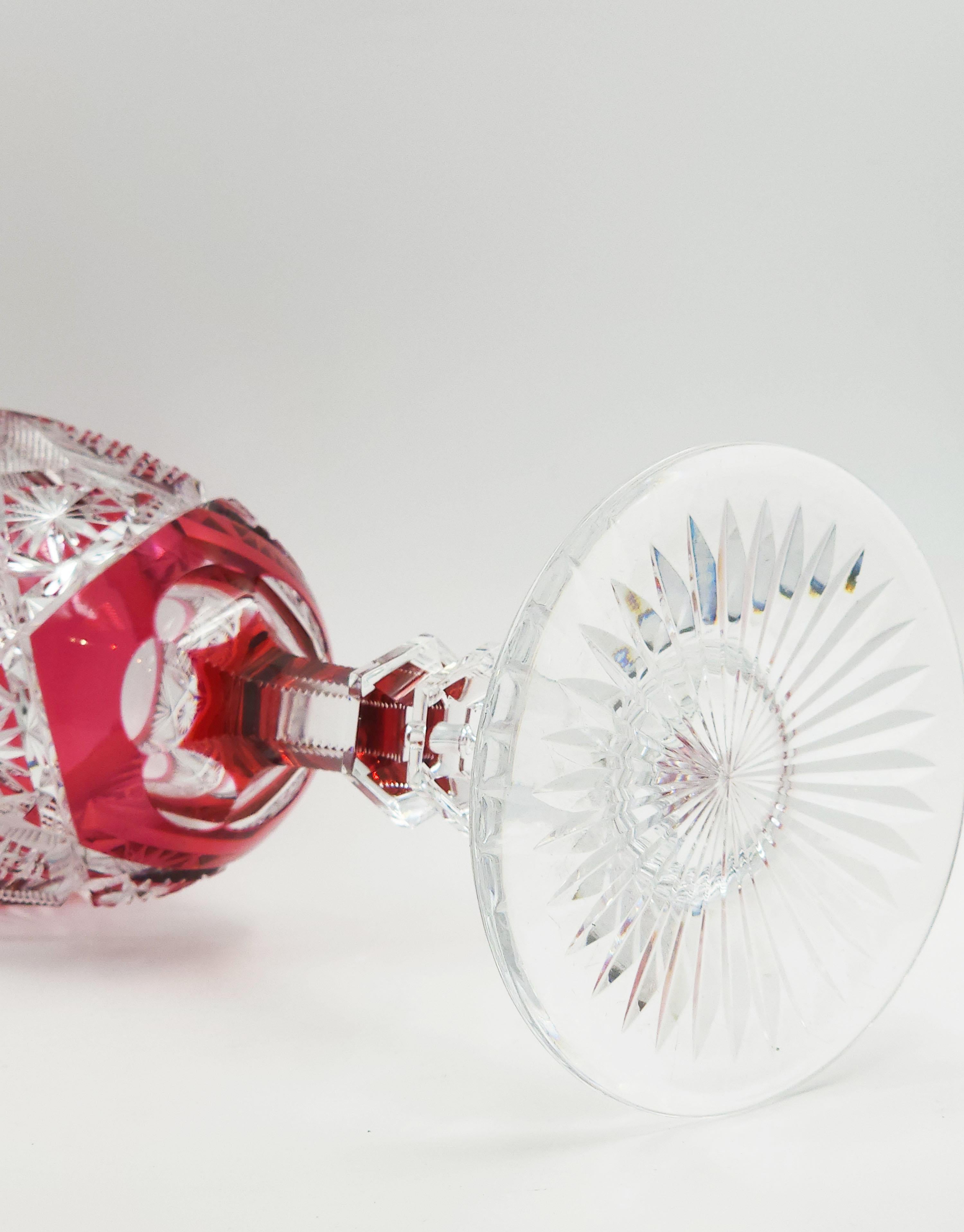 20ième siècle Val Saint Lambert Coupe de mariage en cristal taillé en vente