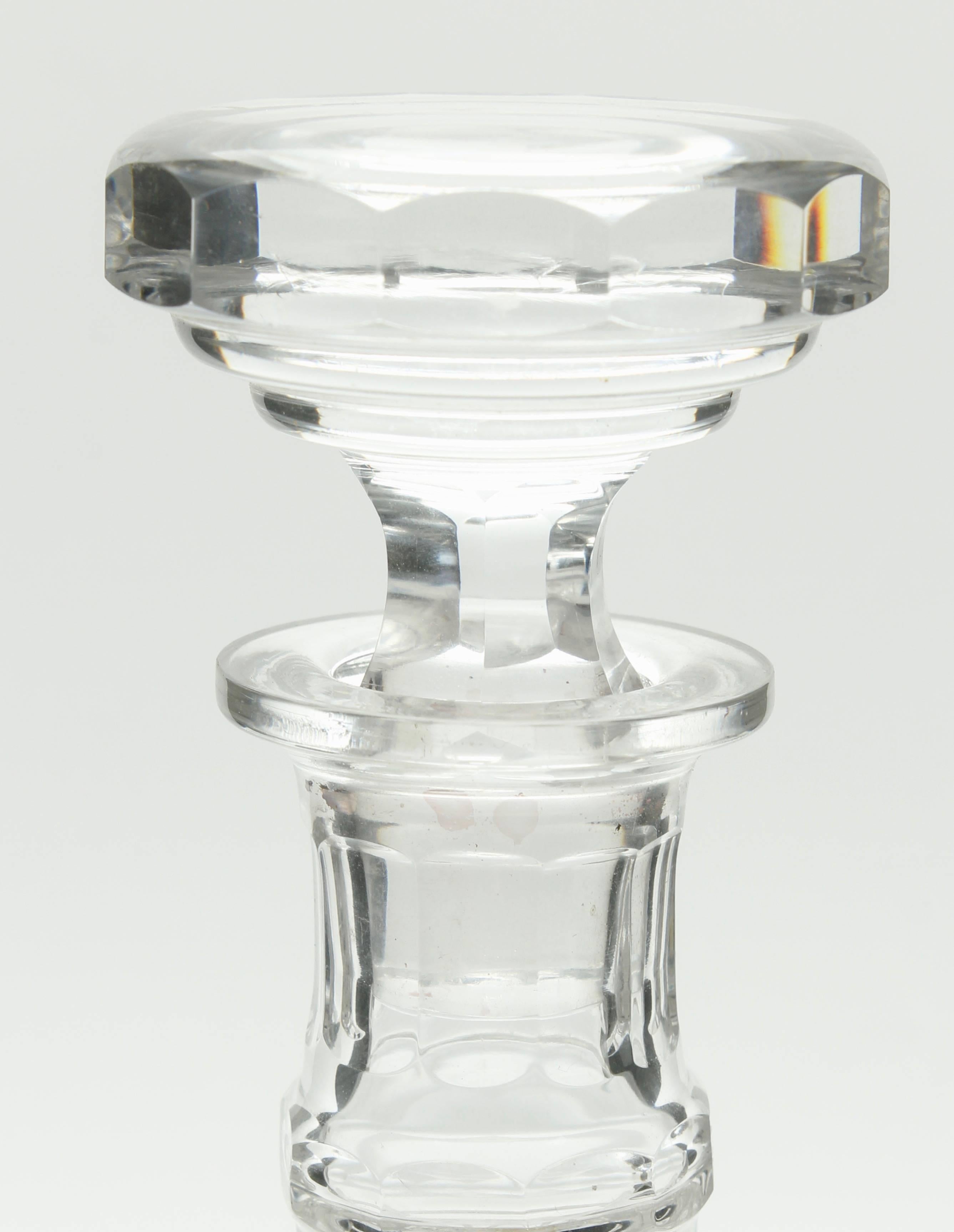 Val Saint Lambert cut-crystal decanter, 20th century
Looks simply stunning.
Val Saint Lambert is a Belgian crystal glassware manufacturer, founded in 1826 and based in Seraing. It is the official glassware supplier to King Albert II. A tall cut and