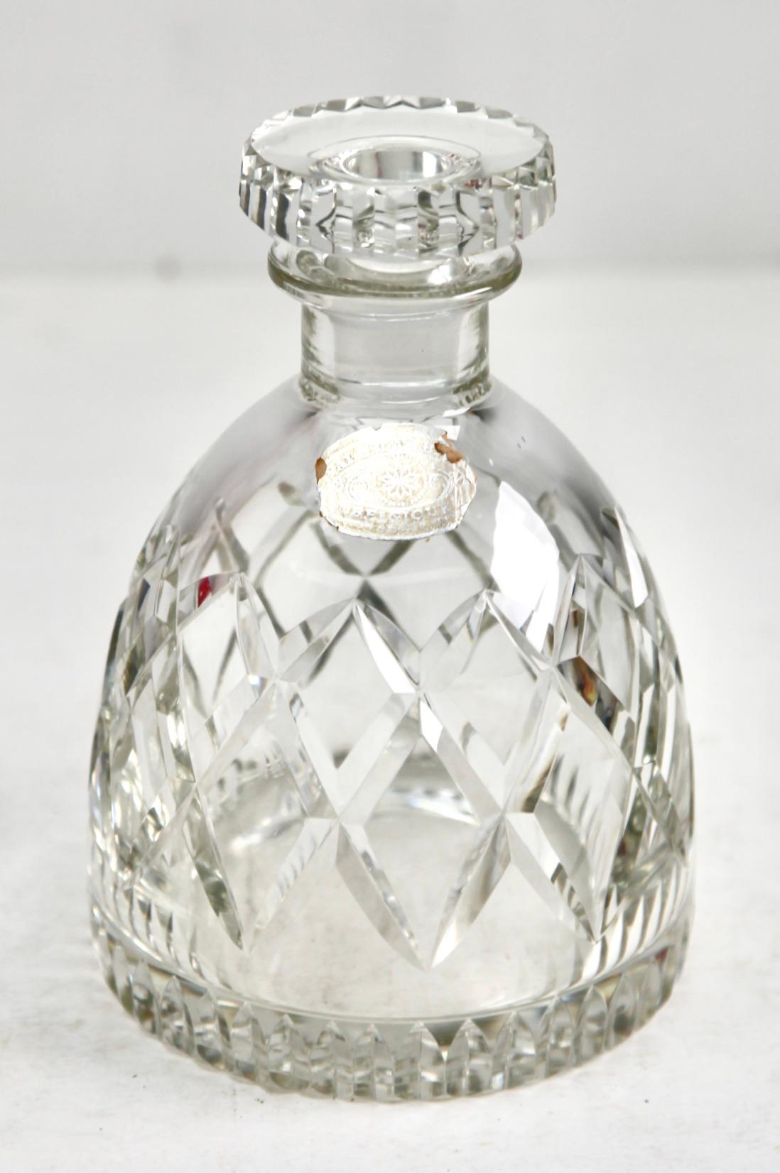 Faceted Val Saint Lambert Cut-Crystal Decanter 20th Century, Founded in 1826, Belgium