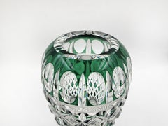 Val Saint Lambert Vase aus geschliffenem Kristall aus den 1960er Jahren