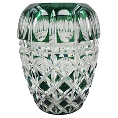 Vase en cristal taillé Val Saint Lambert des années 1960
