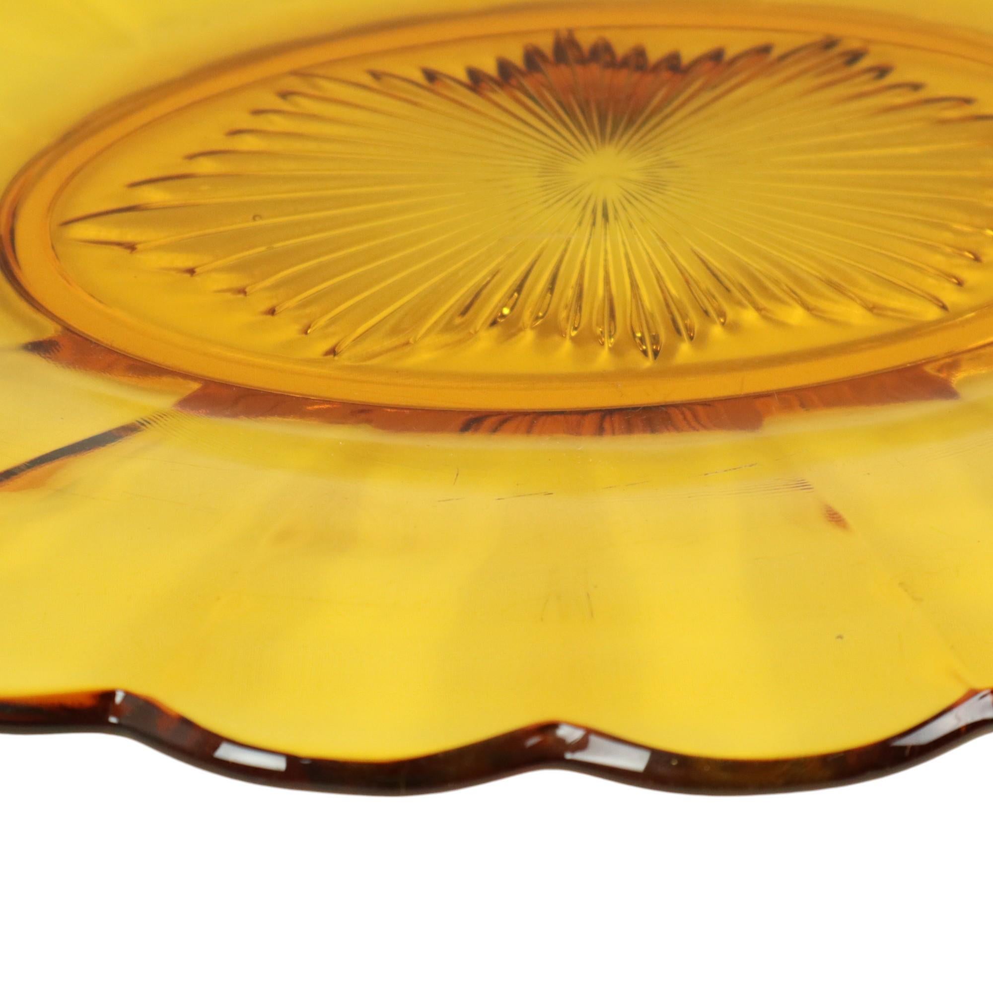 Val Saint Lambert Fruttiera Ambra Luxval Art Deco 1935 in vendita 6