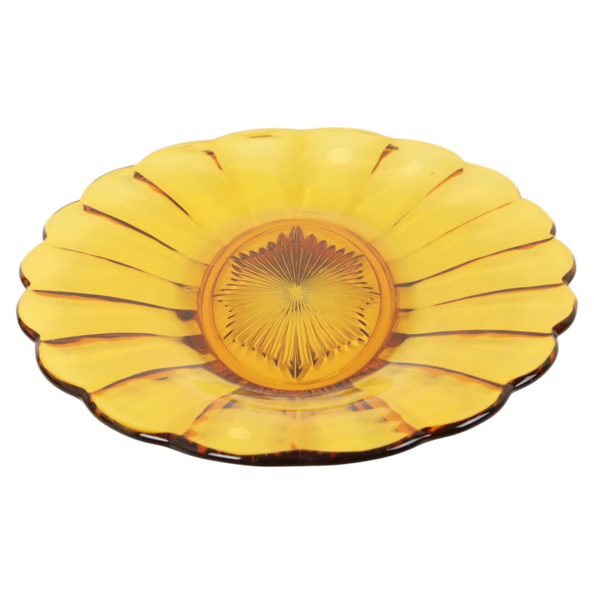 Val Saint Lambert Fruttiera Ambra Luxval Art Deco 1935 in vendita 11